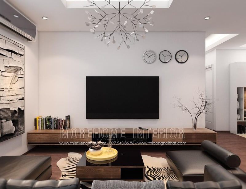 Bàn trà MH-HD048 có thiết kế gỗ tự nhiên và mặt kính trang trí, phù hợp với phòng khách chung cư vuông vắn.