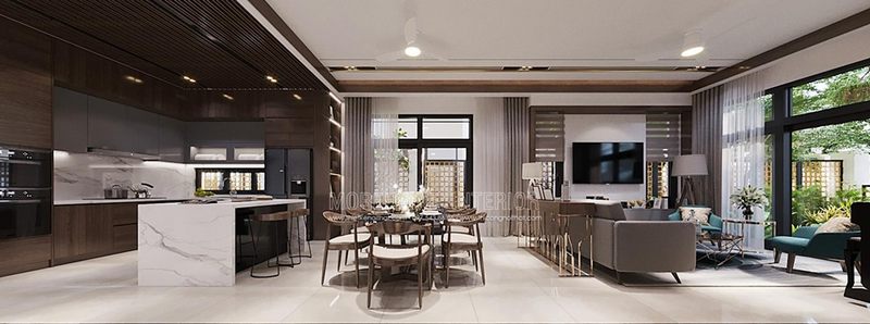 Mẫu thiết kế nội thất cao cấp độc đáo dành cho biệt thự hiện đại tại Starlakr Tây Hồ Hà Nội.