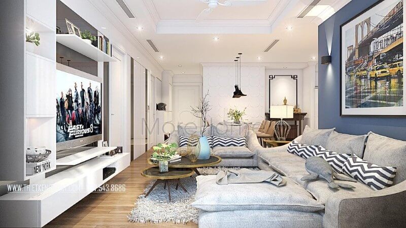 .
Những tủ, kệ với thiết kế đơn giản, không quá phức tạp về chi tiết hay to bản, được lắp đặt trực tiếp lên tường, là đặc trưng của phong cách hiện đại, giúp tiết kiệm được diện tích.