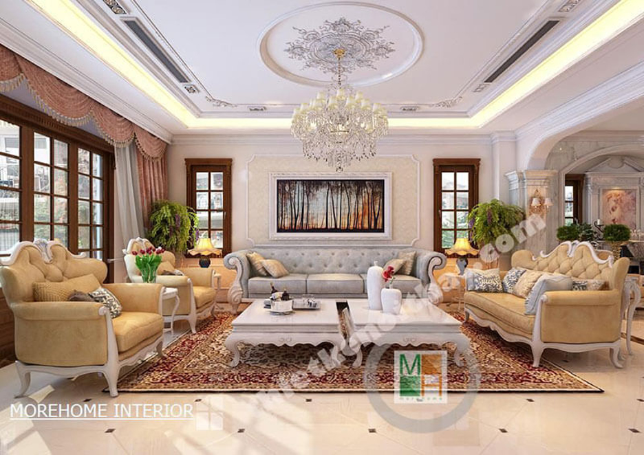 Gợi ý 15 mẫu sofa tân cổ điển đẹp, sang trọng cho không gian phòng khách